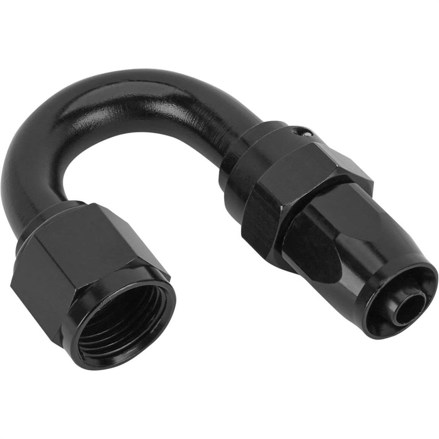 Fragola Performance Systems #8 Fem X #6 Hose 180 Deg Ucing Hose End Black 231807-BL