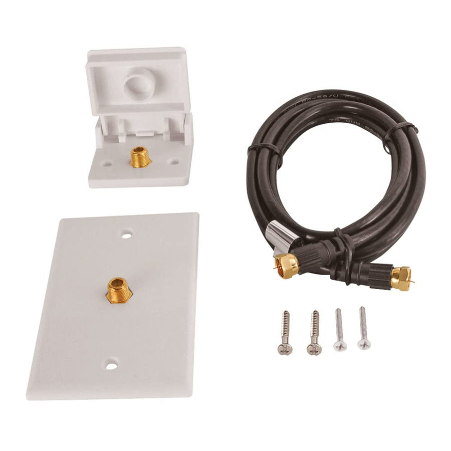 TV Hook Up RV Designer T201 Installation Kit, White