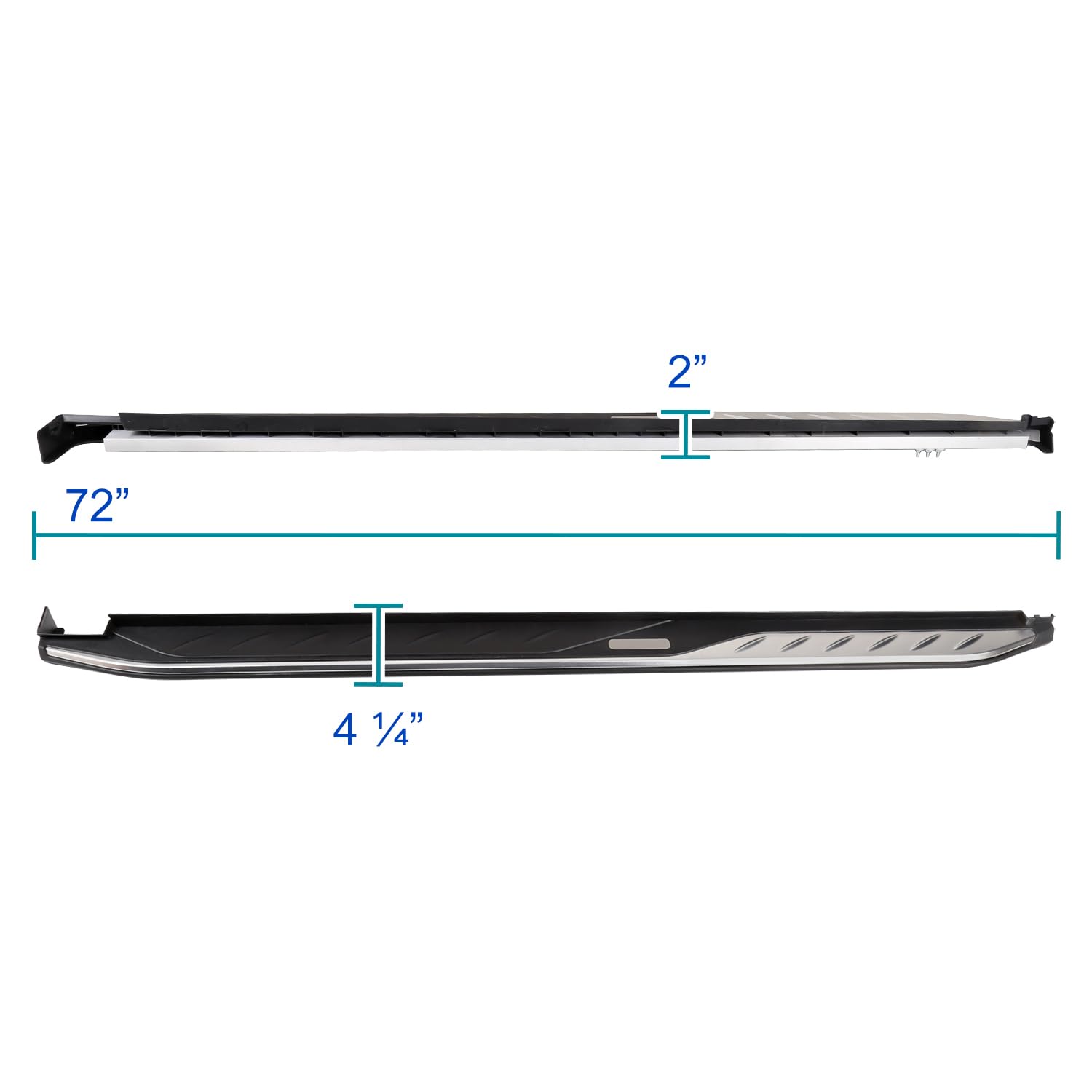 Aluminum Spec-D Tuning Side Step Bars Running Boards Compatible with 2019-2025 Toyota RAV4