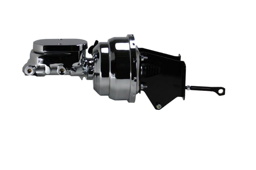 8 Inch LEED BRAKES Dual Power Booster 1 Inch Bore Master (Chrome)