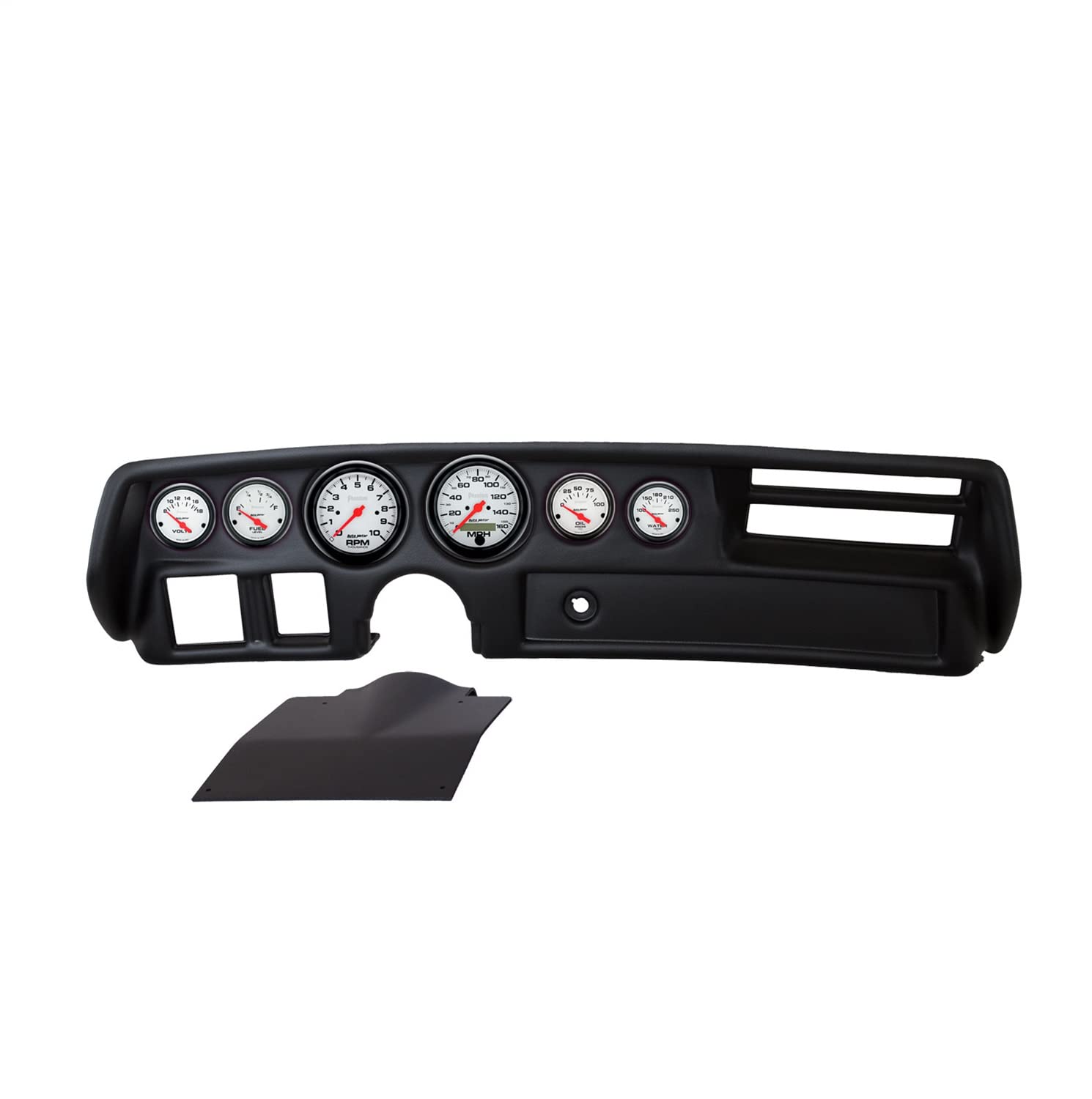 AUTO METER Direct Fit Dash Kit 2136-09, Chevelle/Elcamino/Malibu 70-72, RPM/Mph/Fuel/Oilp/Wtmp/Volt, Phantom