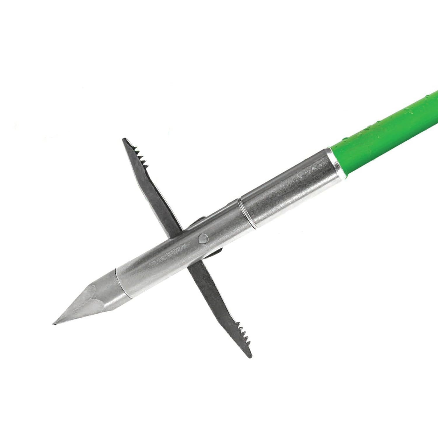 Carpedo TRUGLO Durable Hunting Bowfishing Arrow w/Slide Safety System - 575 Grain Point, 6-Sided Tip, Mechanical Toothed Barbs