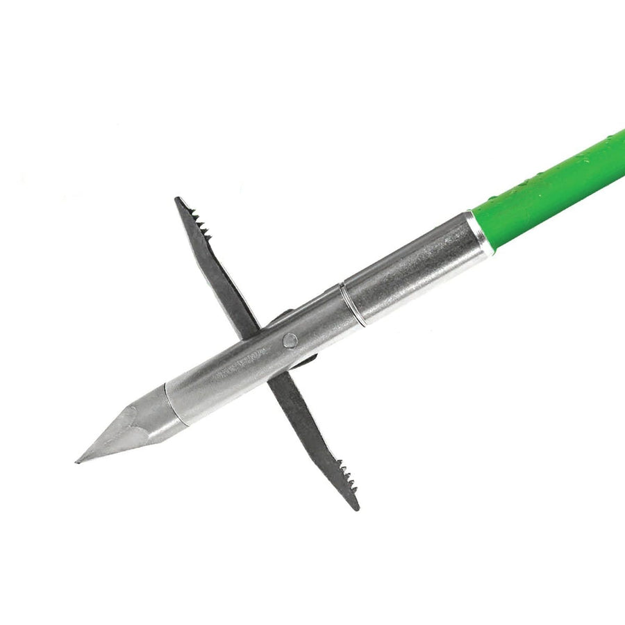 Carpedo TRUGLO Durable Hunting Bowfishing Arrow w/Slide Safety System - 575 Grain Point, 6-Sided Tip, Mechanical Toothed Barbs
