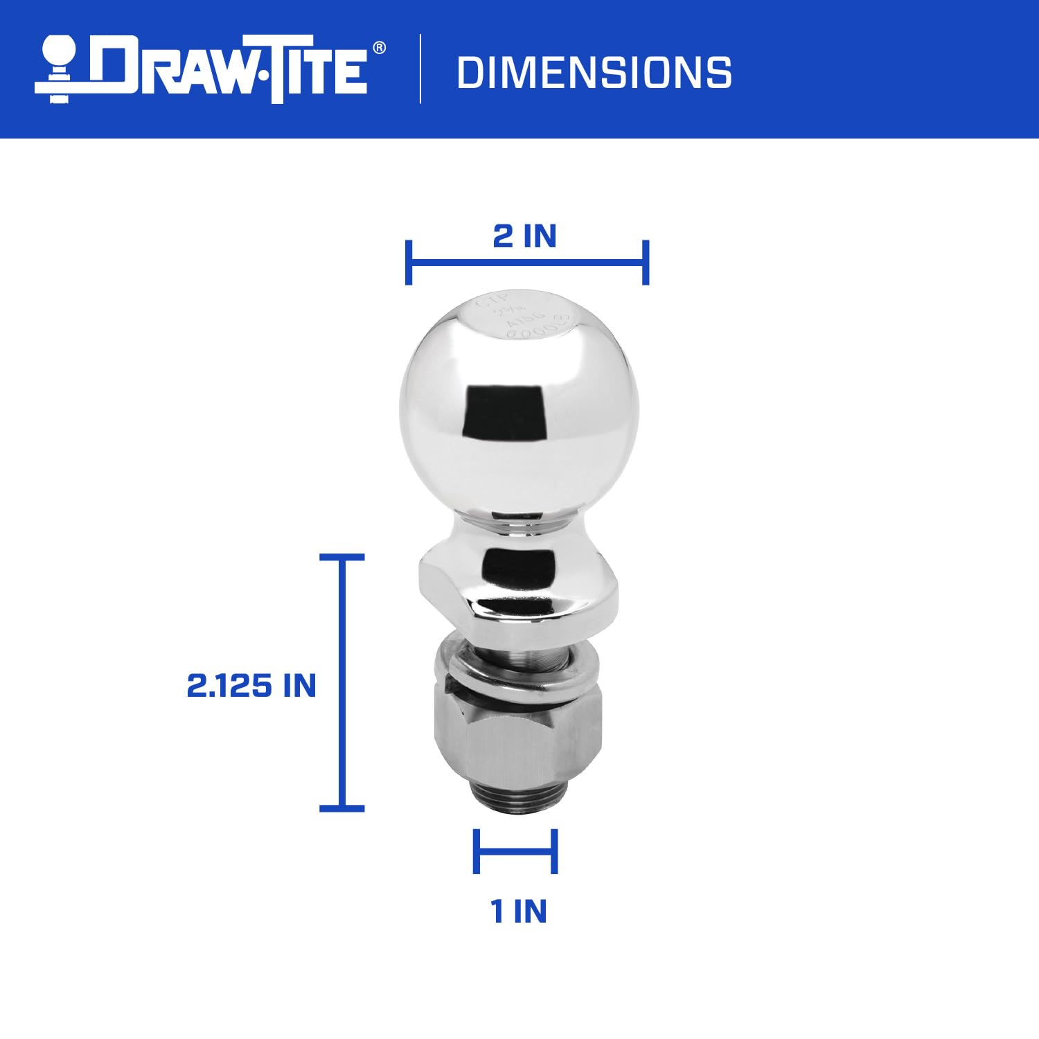 Packaged Tow Ready 63852 Hitch Ball