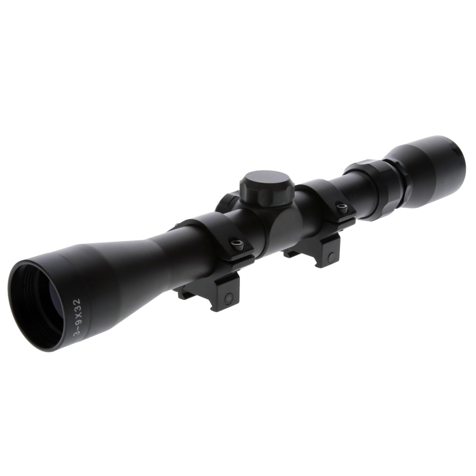 BUCKLINE TRUGLO Tactical Hunting Shooting Durable Waterproof Fogproof 1" Aluminum Tube Riflescope with Weaver-Style Mount Rings & Elastic Lens Covers Included, 3-9 x 32mm, BDC Dot Reticle