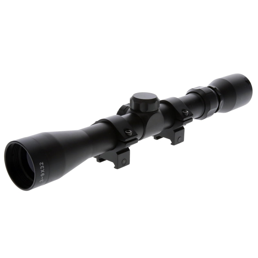 BUCKLINE TRUGLO Tactical Hunting Shooting Durable Waterproof Fogproof 1" Aluminum Tube Riflescope with Weaver-Style Mount Rings & Elastic Lens Covers Included, 3-9 x 32mm, BDC Dot Reticle