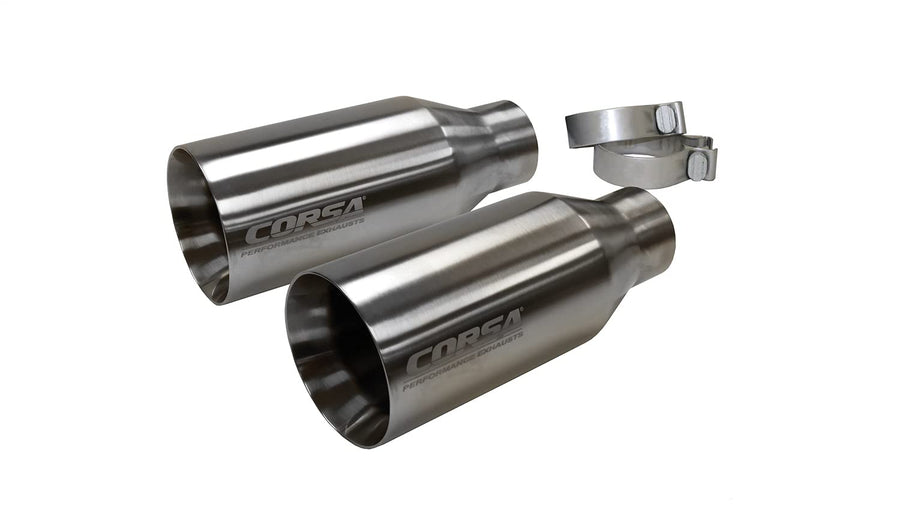 Satin Polished Tip Kit for 2017-2020 Ford F-150 Raptor by CORSA Performance 3in Inlet / 5in Outlet