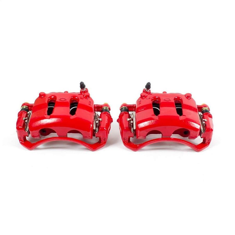 Power Stop Pair of High-Temp Red Powder Coated Front Calipers For Nissan 720, Nissan D21, Nissan Frontier, Nissan Pathfinder, Nissan Pickup [Model Specific]