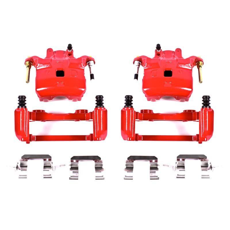 Power Stop S2690A Front Pair of High-Temp Red Powder Coated Calipers for Infiniti G35 2003-2005, Nissan 350Z 2003-2005 [Model Specific]