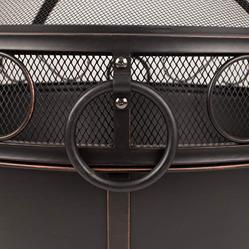 GHP Group Bellora OFW295R Fire Pit, Rubbed Bronze