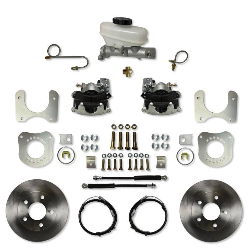 Brake System Leed Brakes, Disc Conversion, Rear, 1 Piston Caliper, 11.000 in Plain Iron Rotors, Iron, Zinc Plated, compatible with Ford Mustang 1987-93, Kit