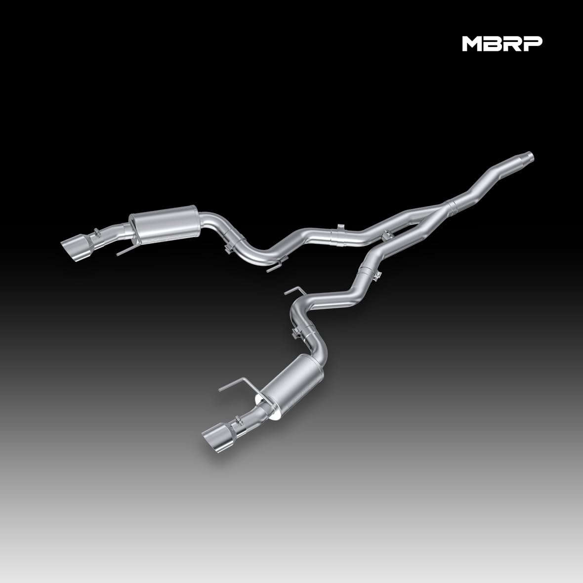 3" MBRP Cat Back, Dual Split Rear, Street Version Exhaust System with 4.5" Tips (T409)
