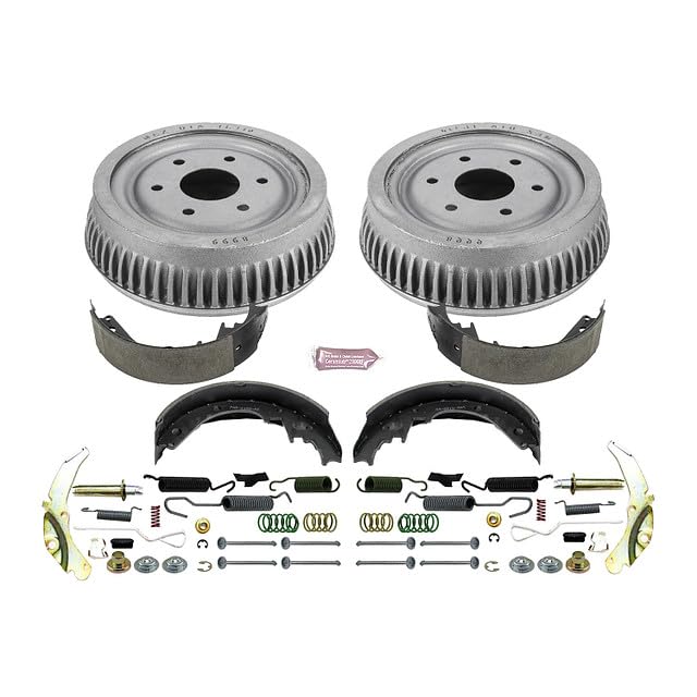 Power Stop Autospecialty KOE15285DK Rear Replacement Brake Kit-OE Brake Drums & Ceramic Brake Pads For Cadillac Escalade 1999-2000, Chevrolet Tahoe 1995-2000 [Model Specific]