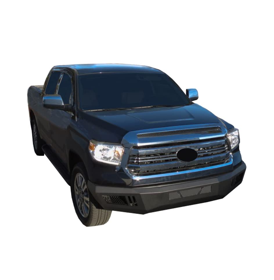 Heavy Duty Black Horse Armour Front Bumper I Front Bumper Matte Black Compatible with 2014-2021 Toyota Tundra (Excl. the radar blind spot monitoring systems)-AFB-TU14