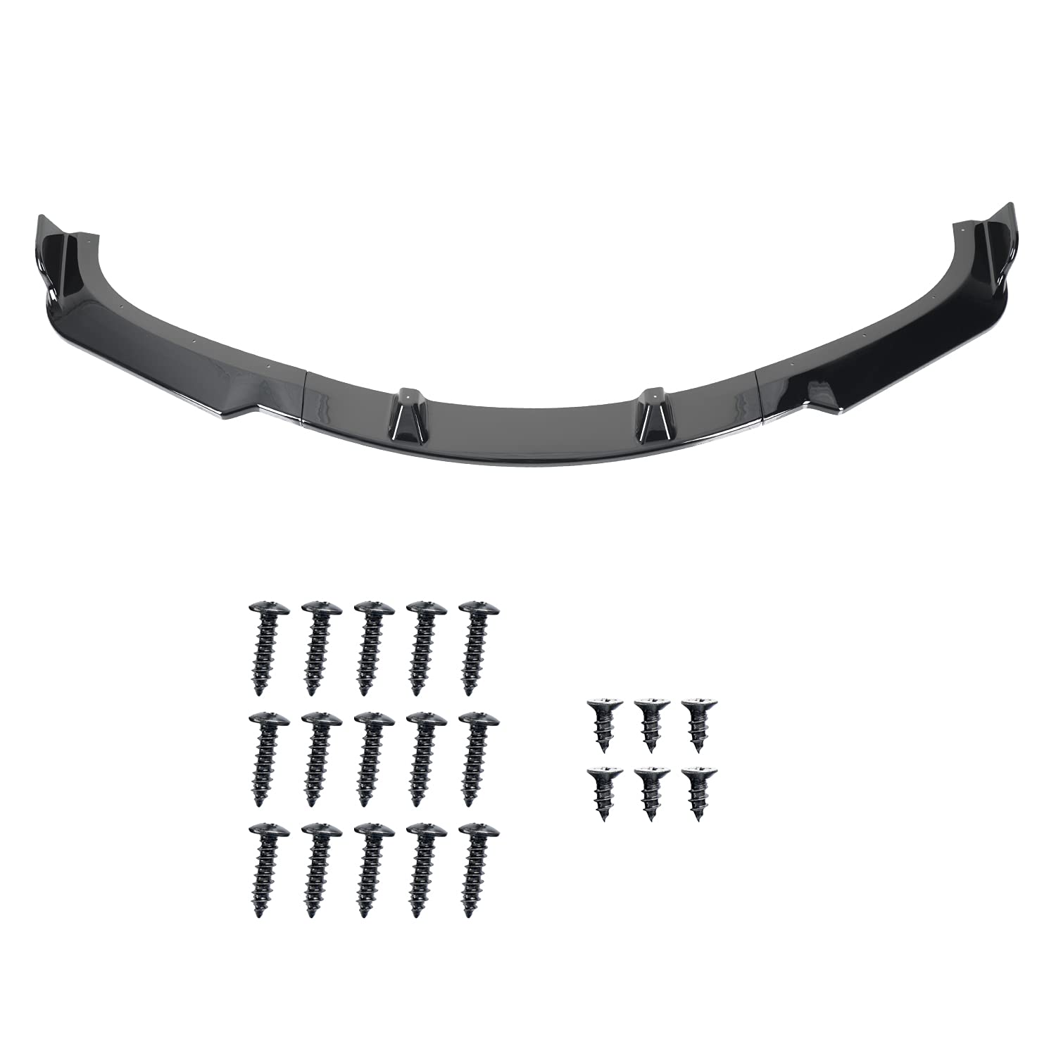 Glossy Black Spec-D Tuning Front Bumper Lip Spoiler 3PC Compatible with BMW E90 325i 328i 335i 2009-2011