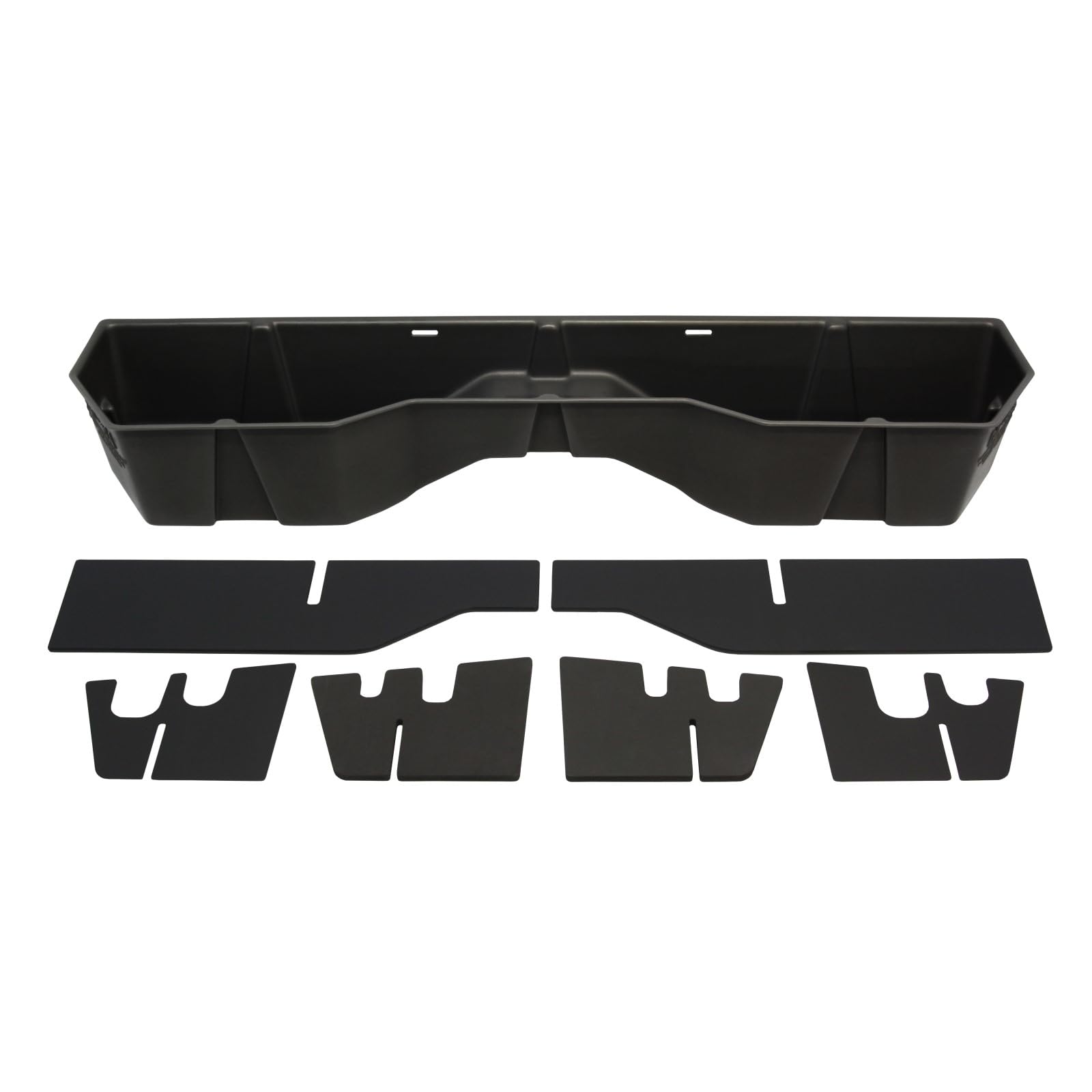 Under Seat Storage DuHa 40011 fits 2004-2024 Nissan Titan King Cab & Crew Cab | Dark Gray Heavy-Duty Back Seat Multi Tool Organizer | Includes Dividers