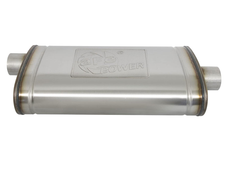 MACH Force-Xp aFe POWER 304 Stainless Steel Muffler, 3 IN ID Center/Offset x 11 IN W x 5 IN H x 22 IN L - Oval Body