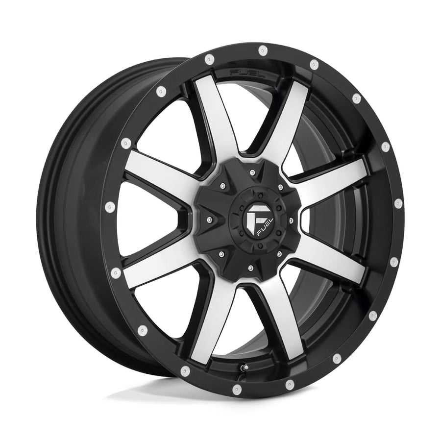 1PC Fuel D537 17X9 5X4.5/5.0 MT-BLK-MACH -12MM - D53717902645