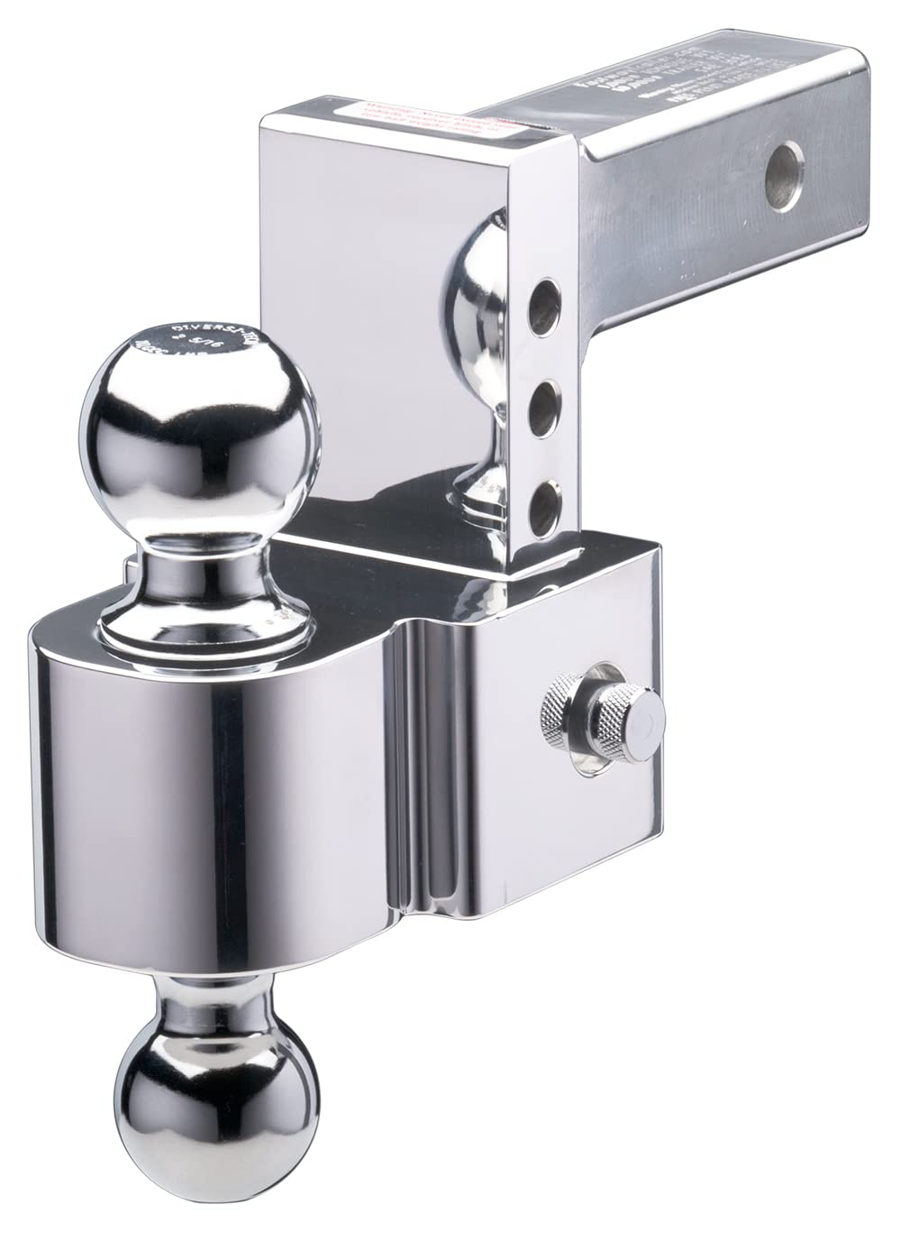 Fastway Flash E Series Adjustable Aluminum Ball Mount with 4 Inch Drop, 2 Inch Shank, and Chrome Plated Balls 42-00-2400