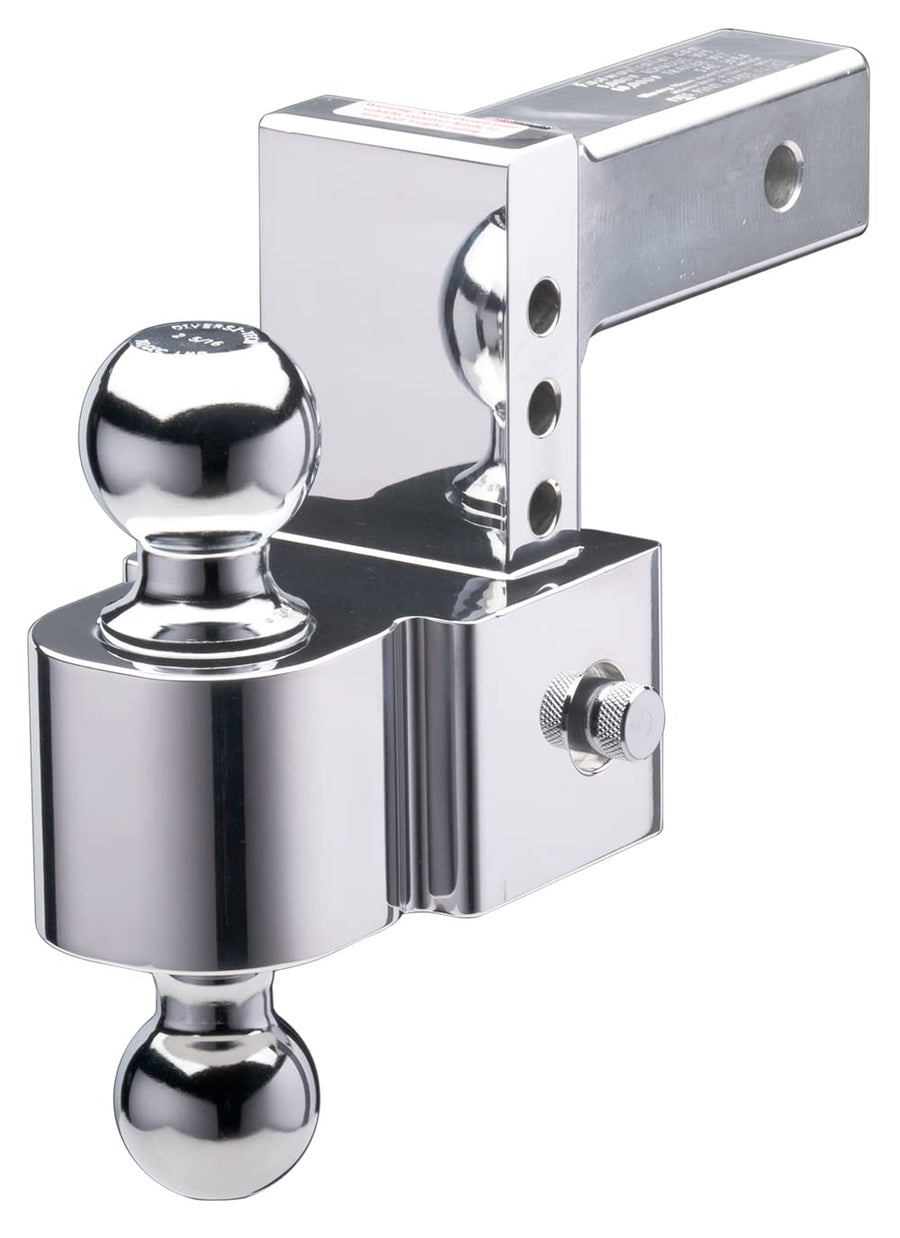 Fastway Flash E Series Adjustable Aluminum Ball Mount with 4 Inch Drop, 2 Inch Shank, and Chrome Plated Balls 42-00-2400