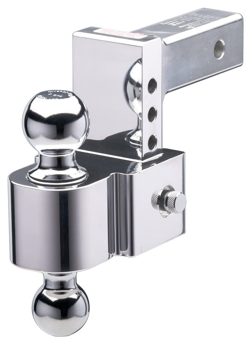 Fastway Flash E Series Adjustable Aluminum Ball Mount with 4 Inch Drop, 2 Inch Shank, and Chrome Plated Balls 42-00-2400