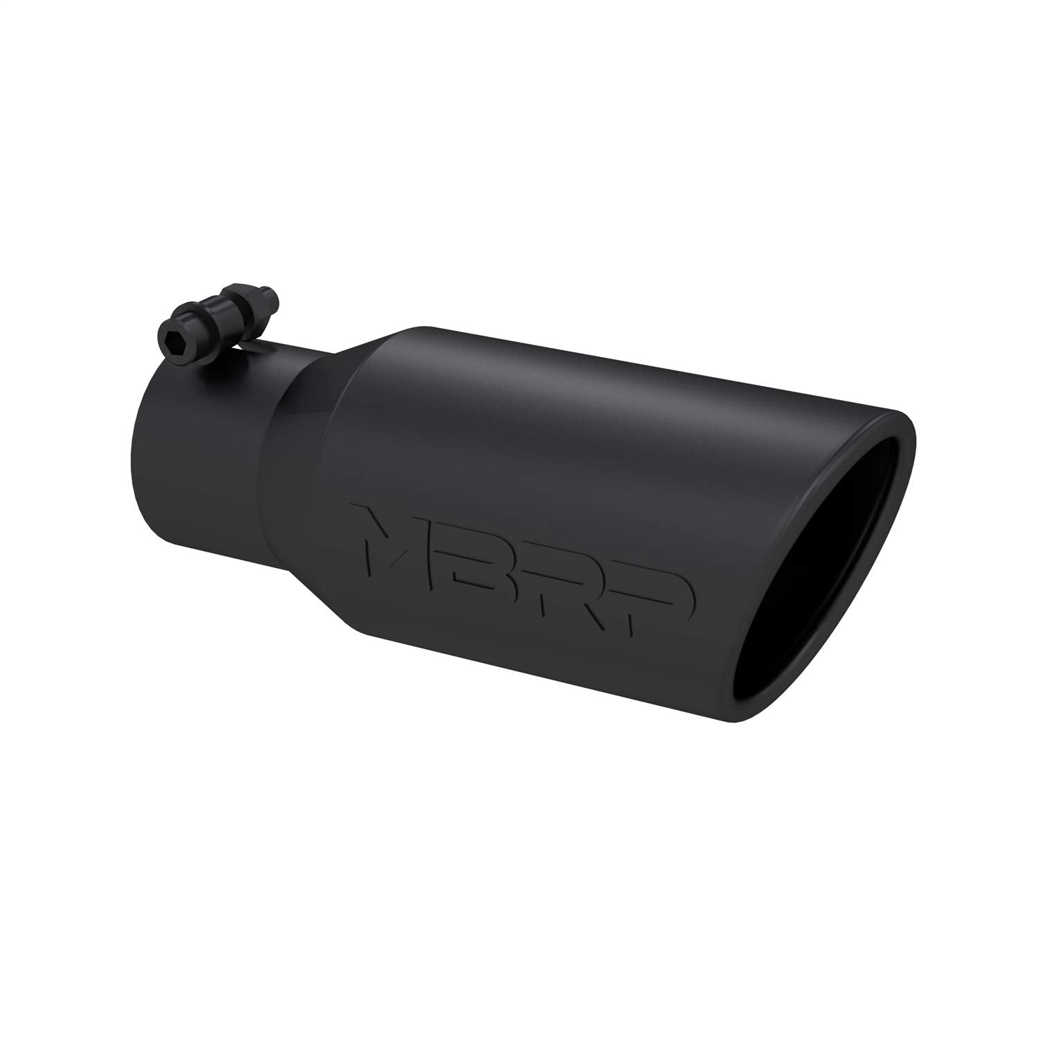 MBRP Angled Universal Rolled End Tip 4in OD / 2-3/4in Inlet / 10in Length - Black