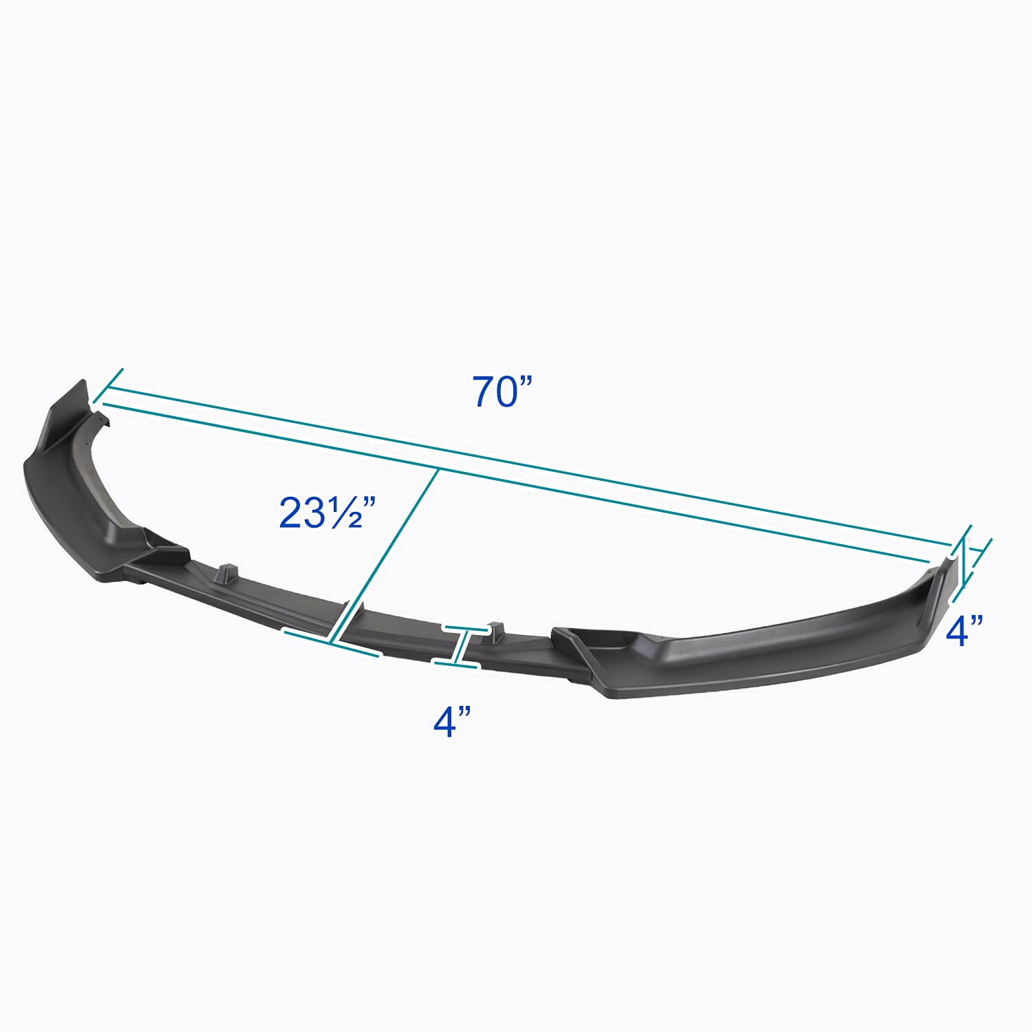 Matte Black Spec-D Tuning Front Bumper Lip Spoiler Splitter Body Kit 3PC Compatible with 2014-2018 Mazda 3