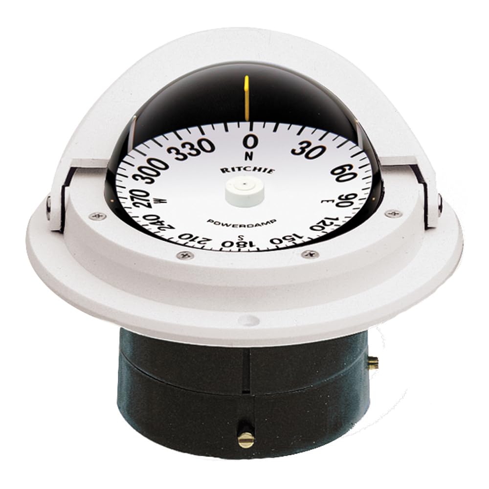 Voyager F-82W Ritchie Compass (White), 3-Inch