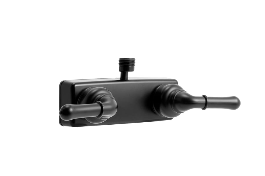 Dura Faucet RV Shower Faucet DF-SA100C-MB Valve Diverter with Classical Handles (Matte Black)