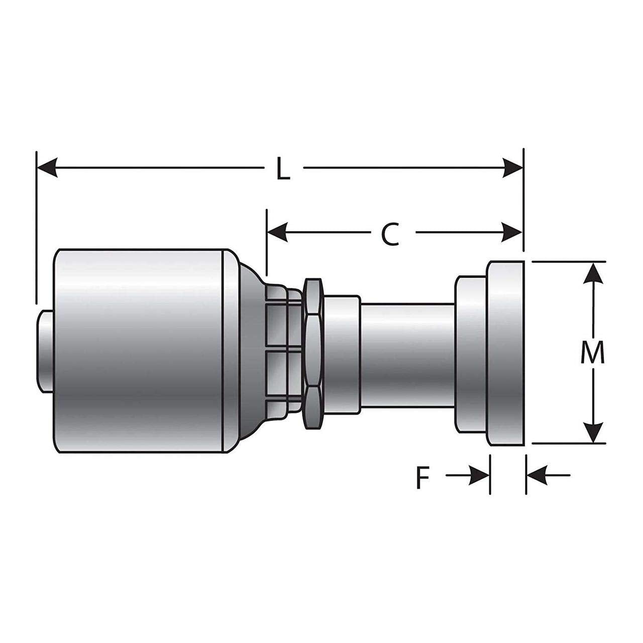 Gates Code 61 G25300-1212 O Ring Flange (Mega Crimp)