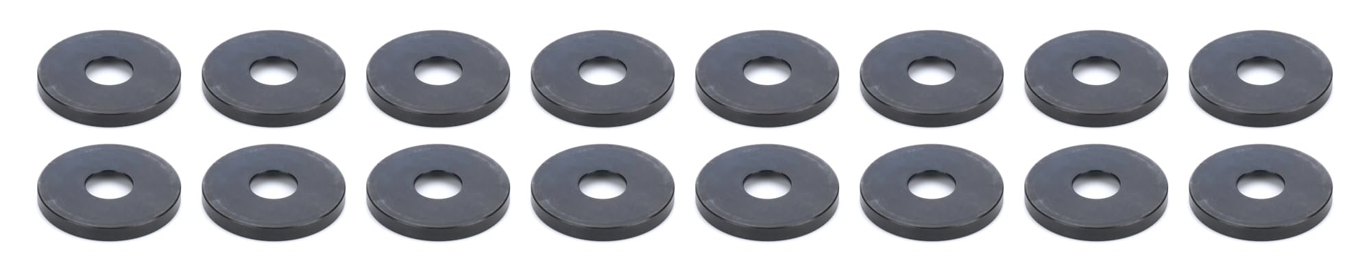 Manley Valve Spring Locator, 0.062 in Thick, Outside, 1.740 in OD, 0.570 in ID, 1.677 in Spring OD, Steel, Black Oxide, Set of 16