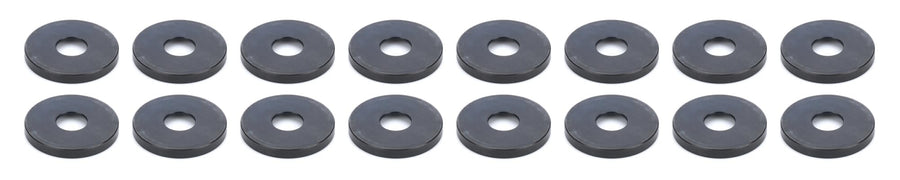 Manley Valve Spring Locator, 0.062 in Thick, Outside, 1.740 in OD, 0.570 in ID, 1.677 in Spring OD, Steel, Black Oxide, Set of 16
