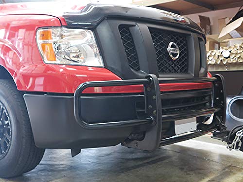 Grille Guard TrailFX E0035B with Brush Guard for Chevrolet Silverado 1500 2020-2021 Gloss Black Powder Coated Steel 1-Piece Bolt-On