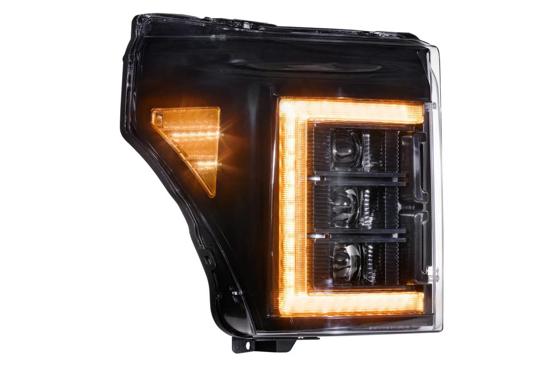 Morimoto LED XB Headlights with Amber DRL, Fits 11-16 Ford Superduty Plug and Play Pair of Headlight Housings (LF505-A-ASM)