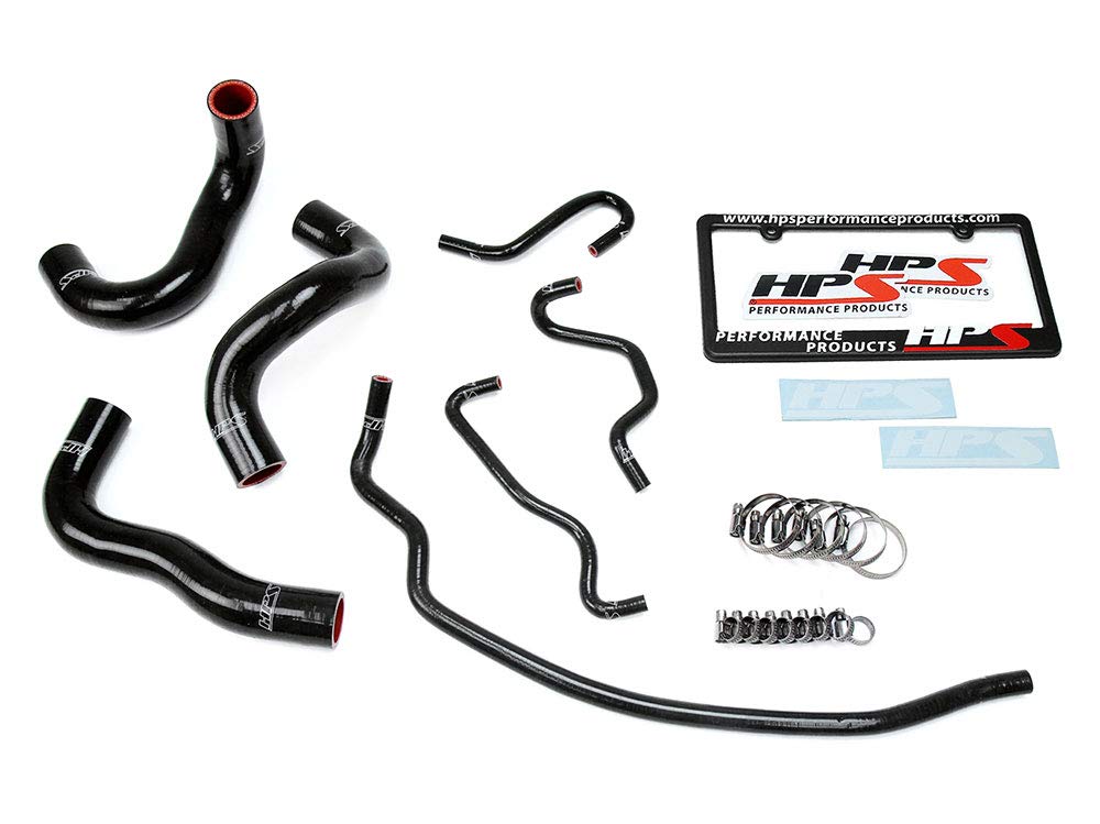 HPS Performance Silicone Black Radiator Hose Kit Coolant OEM Replacement 57-1724-BLK