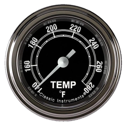 TR126SLF-06 Classic Instruments Tradition 2-1/8" Water Temperature Gauge Full Sweep 3/8"