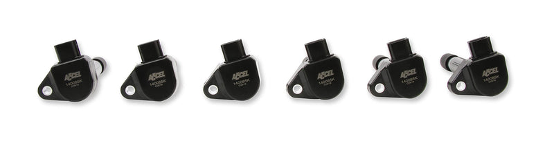 140085K-6 ACCEL Ignition Coil - Black, 6-Pack