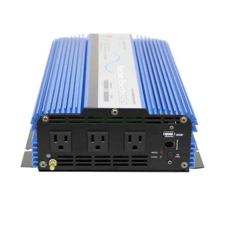 1500 Watt AIMS Power, 3000 Watt Peak, Pure Sine DC to AC Power Inverter, USB Port, 2 Year Warranty, Optional Remote, Listed to UL 458