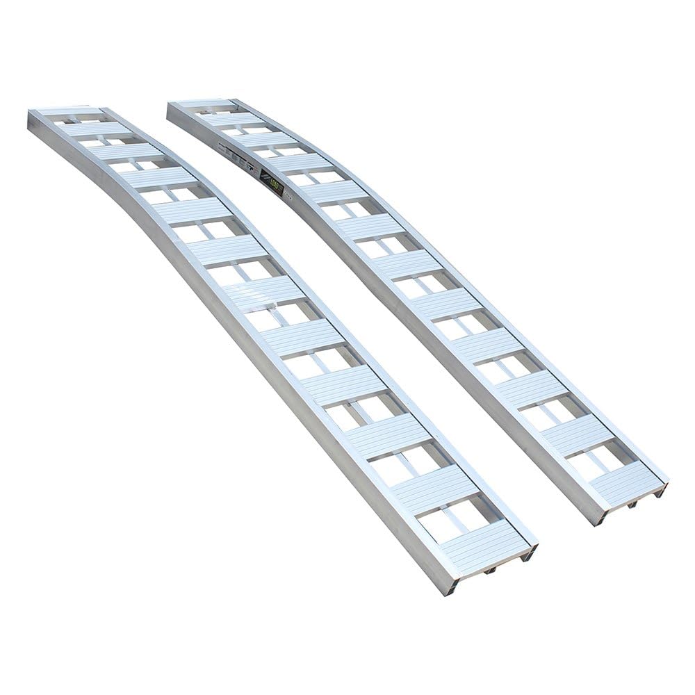 90" Long Erickson Aluminum Non-Folding Arched Ramp 07486 Silver