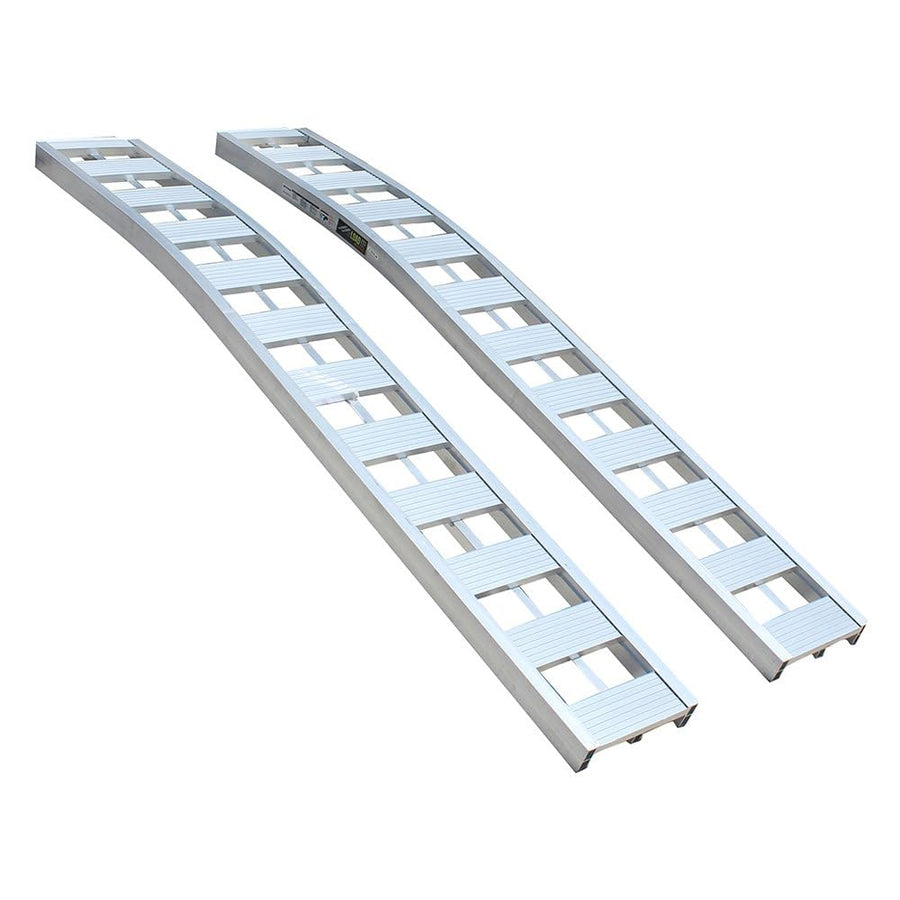90" Long Erickson Aluminum Non-Folding Arched Ramp 07486 Silver