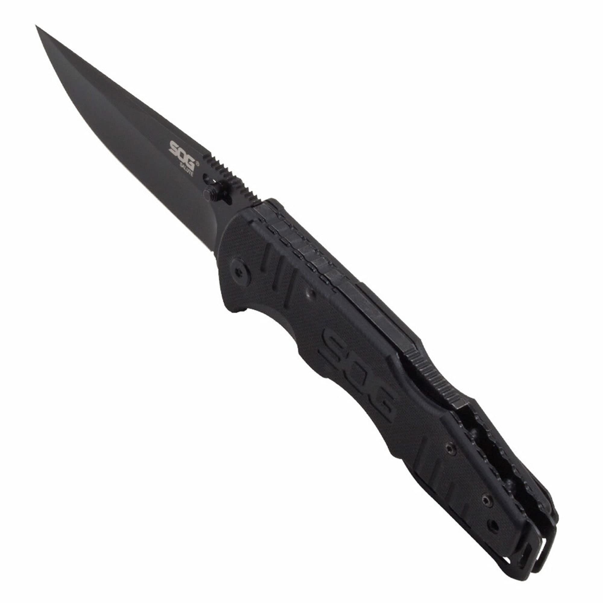 G-10 Handle, Fusion Salute, Black Blade, Plain