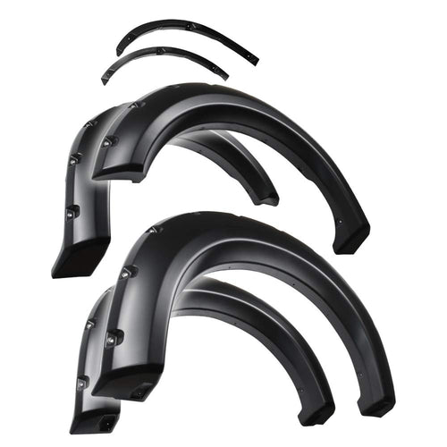 Tyger Auto Fender Flare 2009-2014 Compatible with Ford F-150 (Exclude Raptor) Fleetside, Smooth Textured Black Paintable Bolt-Riveted Style 4pc | TG-FF8F4028
