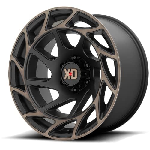 XD Wheels Onslaught Xd860 Satin Black with Bronze Tint Wheel with Alloy Steel (20 x 12. inches /6 x 87 mm, -44 mm Offset)