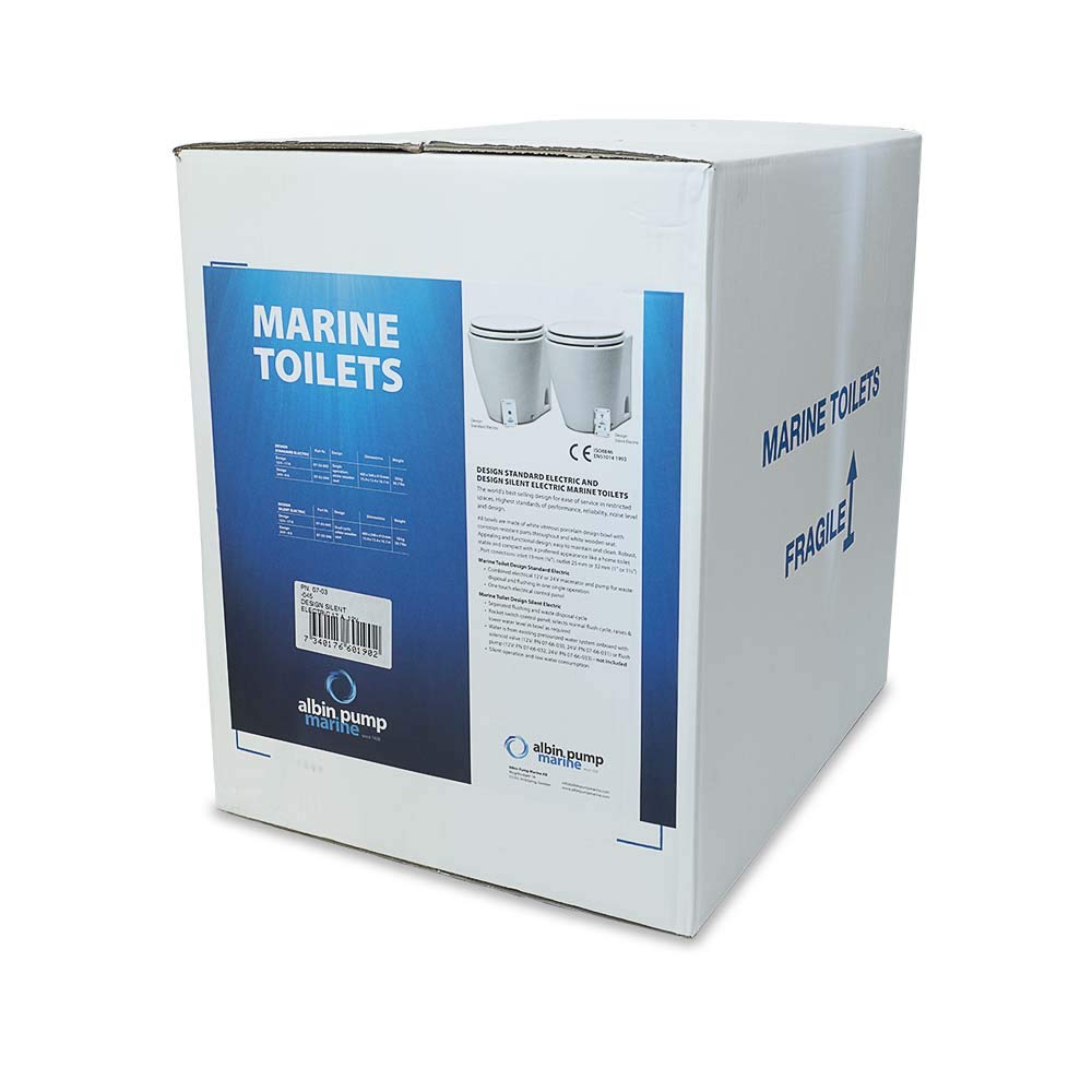 Marine Toilette Albin Pump Design Silent Elektro 12V