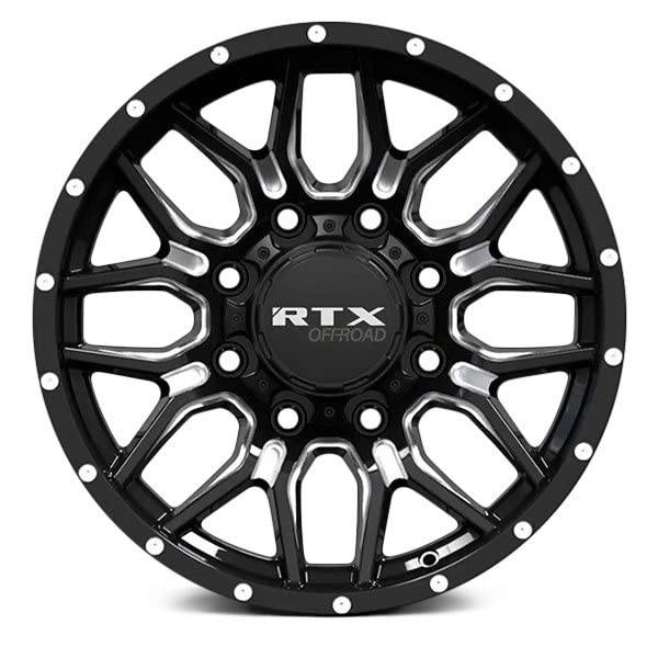 CLAWS RTX Custom Wheel - 18x9, -12 Offset, 5x139.7 Bolt Pattern, 78.1mm Hub - Gloss Black with Milled Accents Rim
