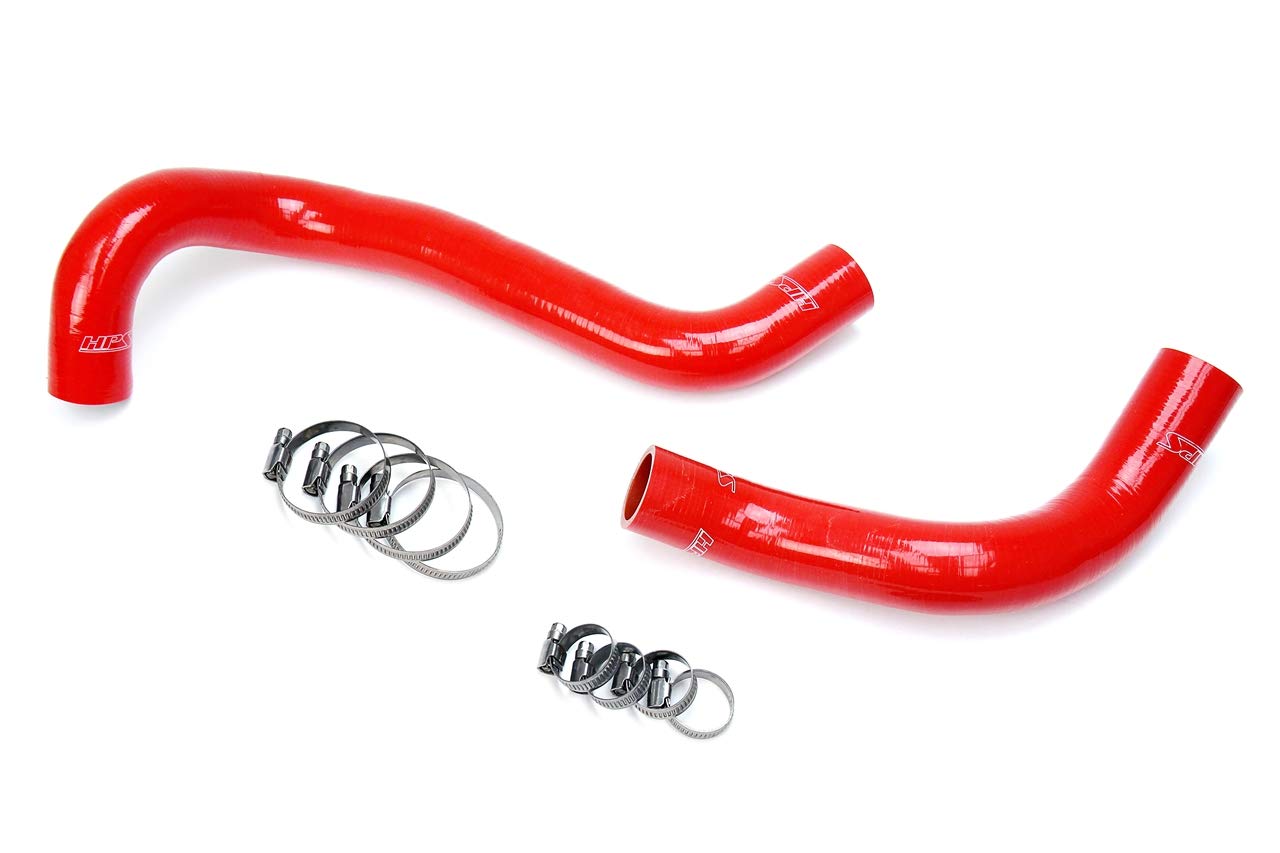 Red HPS 57-1303-RED Silicone Radiator Coolant Hose Kit