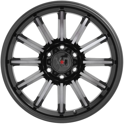17x9 XD855 LUXE, Bolt Pattern: 6x4.5/, Offset: 18, GLOSS BLACK MACHINED WITH GRAY TINT, set of 1