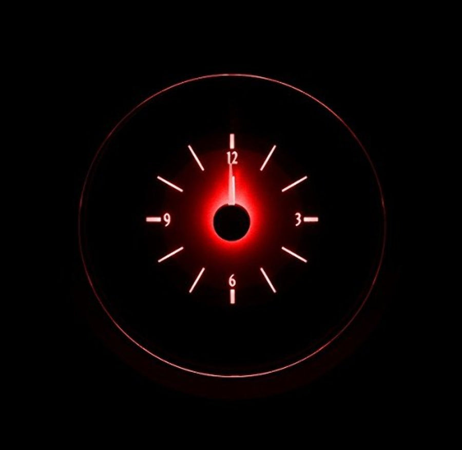 VLC-42F-S-R Dakota Digital Compatible with 1942-48 Ford/Mercury Car Analog Clock Gauge for VHX gauges only Silver Alloy Red Backlighting