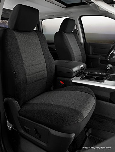 Fia Charc OE37-73 Custom Fit Front Seat Cover Bucket Seats - Tweed (Charcoal)