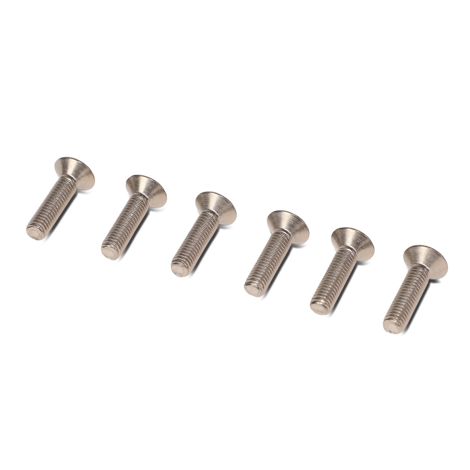 NRG Innovations 6-pcs NRG-SWS-100TI Conical Flat Steering Wheel Horn Button Screw/Bolt Kit,M5 X 0.8 X 12mm